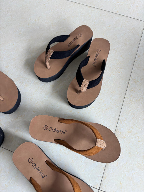 Open Toe Slid On Wedge